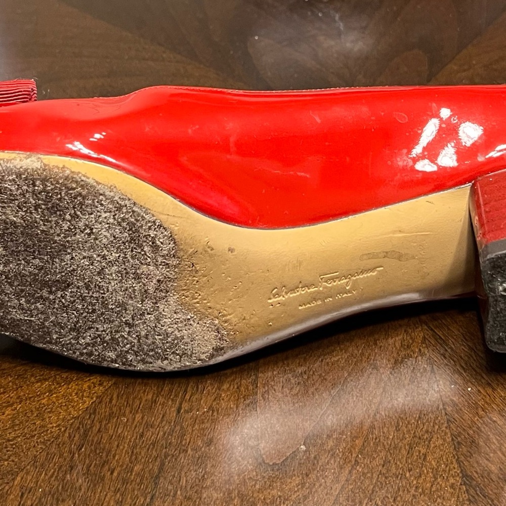 Size 7 Red Ferragamo